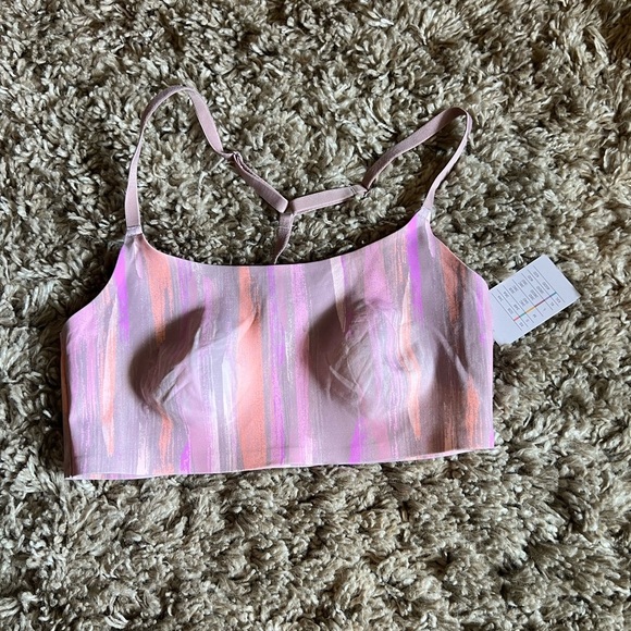 NWT Auden pink and orange multicolor pastel bra - Picture 2 of 5